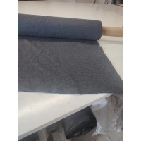 Ściągacz bawełniany gładki do wykończenia bluzy - szary melanż